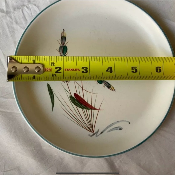 DENBY GREENWHEAT SIZE 6.5 SIDE PLATE VTG STONEWEAR - Picture 4 of 4